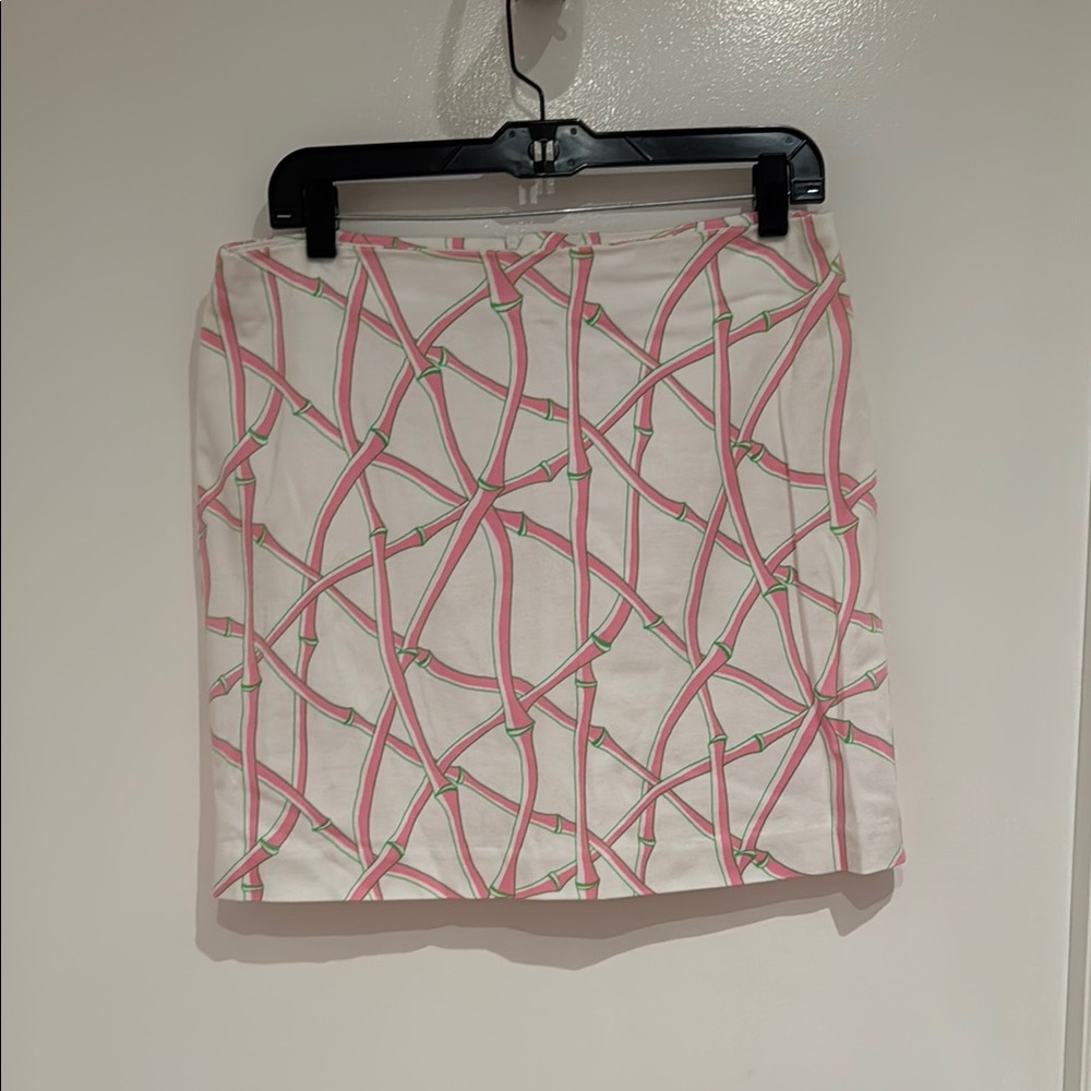 Govango Pink trellis pattern mini skirt